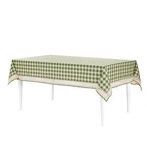 Achim Home Furnishing, Buffalo Kitchen Table Cloth, Sage ,60" W x 104"L